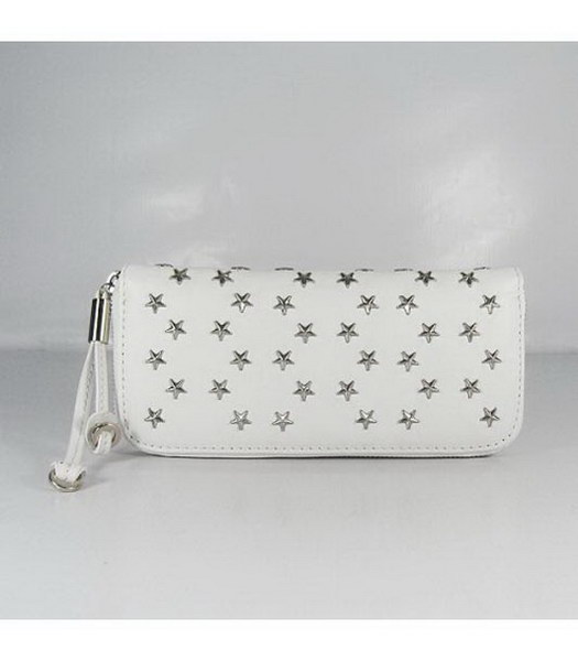 Martha Oversized Clutch_White Cuoio Con Le Stelle